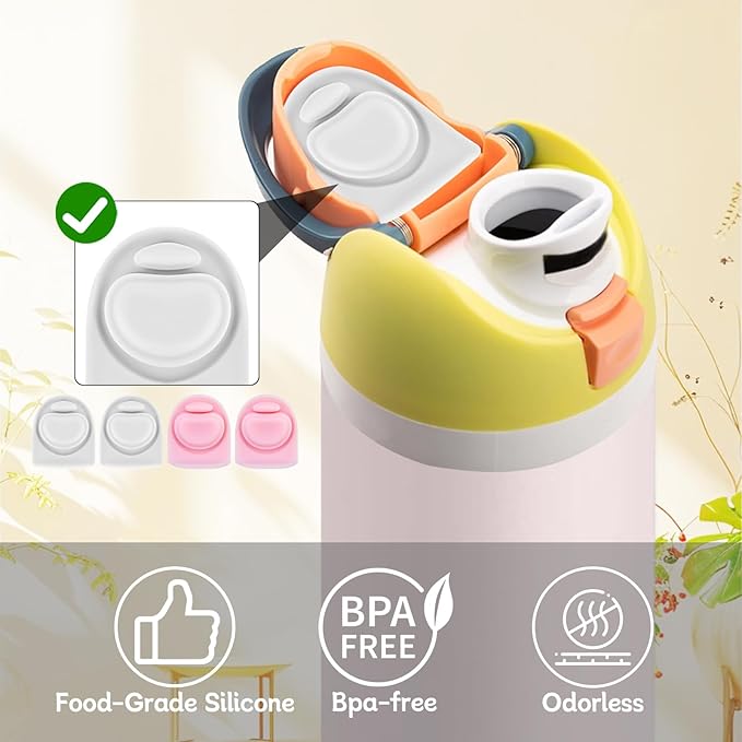 4pcs Replacement Silicone Stopper Seal Compatible with Owala FreeSip 24oz 32oz,Water Bottle Lid Insert Cap Rubber Seal Parts for Owala 16/19/24/32/40oz Spout Gasket Mouthpiece Accessories