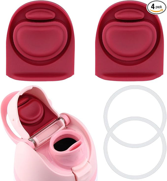 2 Sets Replacement Rubber Stopper and O Ring Gasket Compatible with Owala FreeSip 24oz 32oz,Water Bottle Lid Insert Cap Seal Parts for Owala 16/19/24/32/40oz Mouthpiece Accessories B2S6
