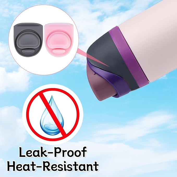 2 Pcs Replacement Rubber Seal Stopper Compatible with Owala FreeSip,Water Bottle Top Gasket Lid for Owala 16/19/24/32/40oz Bottle Mouth Cap Silicone Stoppers Parts Insert Accessories 2PB-1
