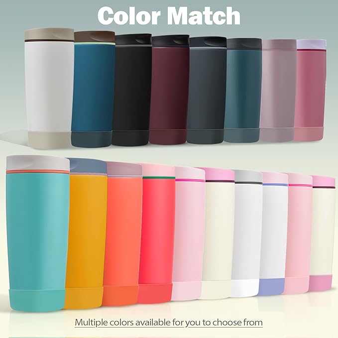 2pcs Silicone Boot for Owala SmoothSip Slider Coffee Tumbler 20oz 12oz, Anti-Slip Sleeve for Travel Coffee Mug, Protective Accessories for Owala BPA Free (Off the Grid)