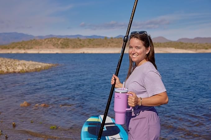 STANLEY Quencher H2.0 Tumbler with Handle and Straw 30 oz | Flowstate 3-Position Lid | Cup Holder Compatible for Travel | Insulated Stainless Steel Cup | BPA-Free | Lilac