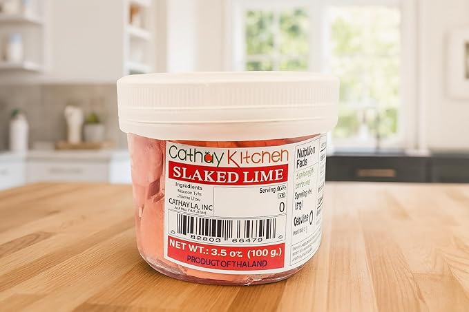 Slaked Lime Powder Food Grade (Calcium Hydroxide) by Cathay Kitchen – Pickling Lime for Crisp Pickles, Preserving Fruits & Vegetables, Fine Milled Powder, 3.5 oz
