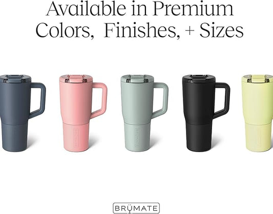 BrüMate Müv - 25oz 100% Leak Proof Insulated Coffee Mug with Handle & Lid - Stainless Steel Coffee Travel Mug - Double Walled Coffee Cup (Guava)