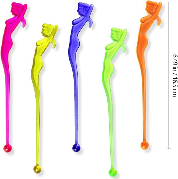50 Pcs Girls hair styling restaurant bar party supplies art cocktail stick, juice drink stirring stick plastic,Cocktail Coffee Drink Stirrers