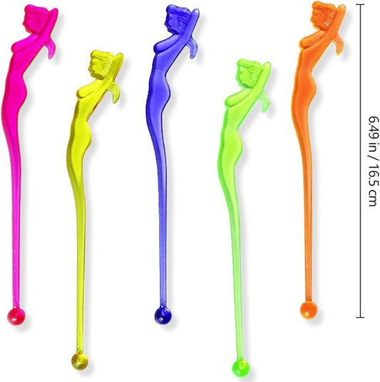 50 Pcs Girls hair styling restaurant bar party supplies art cocktail stick, juice drink stirring stick plastic,Cocktail Coffee Drink Stirrers