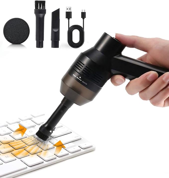 NEW Cordless Mini Vacuum Cleaner,Portable Computer Vacuum for Car Laptop Sewing Machine Keyboard Vac USB Desk Crumbs Hairs Dust Cleaners