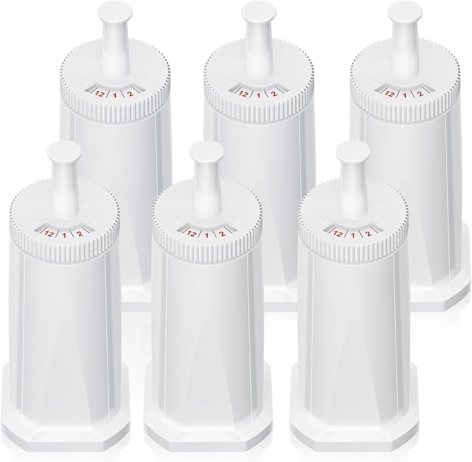 6 Pack Replacement Water Filter for Breville Espresso Machine Barista Touch Bes880, Oracle Touch BES990, Barista Pro BES878, Oracle BES980, Dual Boiler BES920 Bambino ClaroSwiss Sage