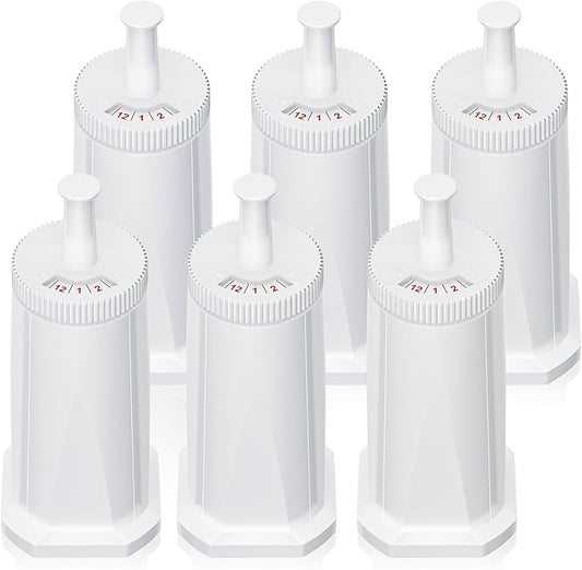 6 Pack Replacement Water Filter for Breville Espresso Machine Barista Touch Bes880, Oracle Touch BES990, Barista Pro BES878, Oracle BES980, Dual Boiler BES920 Bambino ClaroSwiss Sage
