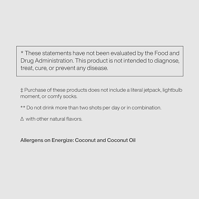 Ryde: Energize Shot | Tropical Flavor | Green Tea Caffeine, Taurine, Ginseng Extract & B Vitamins | 0 Calories, 0 Sugar | 2 FL OZ Shots | Boosts energy* (24 Pack)
