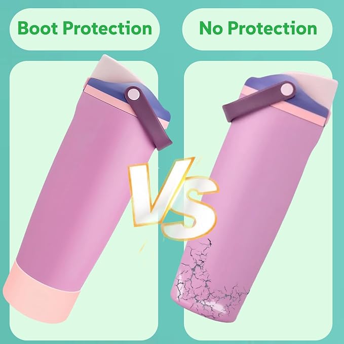 Silicone Boots Compatible with Owala 30oz & 40oz FreeSip Sway Bottles – Non-Slip, Scratch-Resistant Protective Sleeve