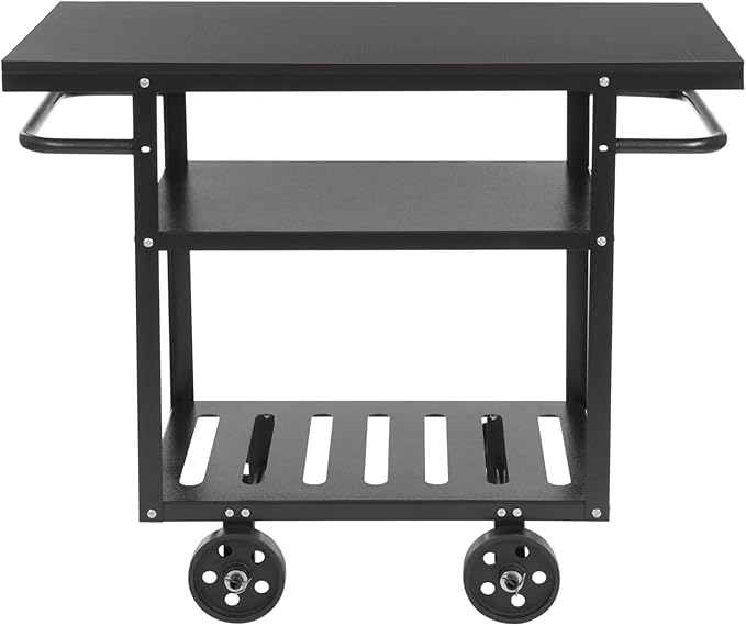 Rolling Bar Cart with Wheels, Industrial Mobile Serving Cart Kitchen Storage Cart 3-Tier with 2 Side Handle, Vintage Rustic Style, Heavy Duty & Sturdy, for Home Bar Cafe Restaurant Hostel