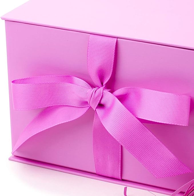 Hallmark Medium Gift Box with Lid and Shredded Paper Fill (Light Pink 7 inch Box) for Anniversaries, Bridal Showers, Bachelorette, Bridesmaids Gifts, Valentine's Day, All Occasion