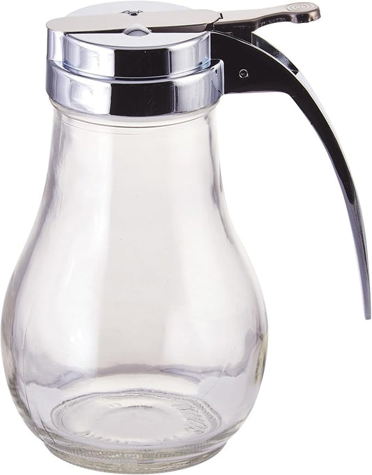 Winco Maple Syrup or Honey Dispenser-14 oz, Medium, Clear, Steel (G-116)