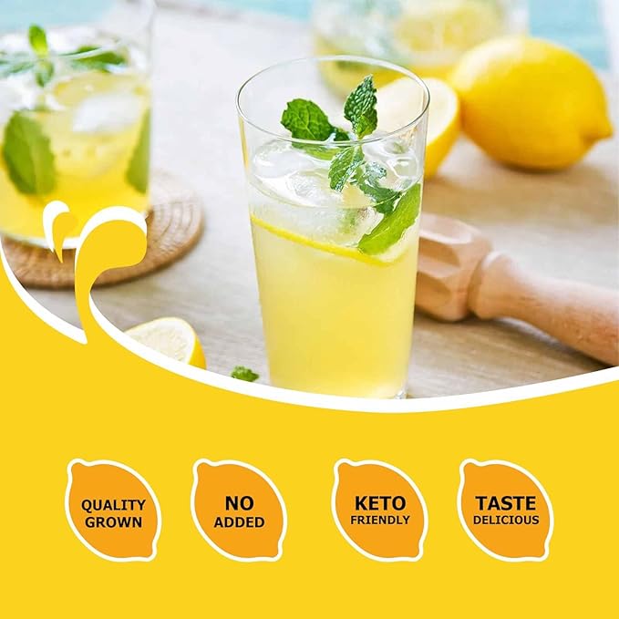 Lemon Powder,Whole Lemon Juice Freeze Dried Powder Strong Lemony Flavor 8 Oz