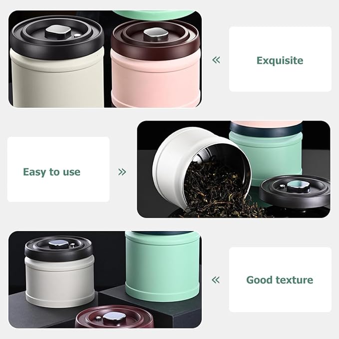 Vacuum Grain Jar 750Ml White Press-Seal Canister Food Storage Container Airtight Spice Jar for Kitchen Pantry Beans and Seasoning Storage