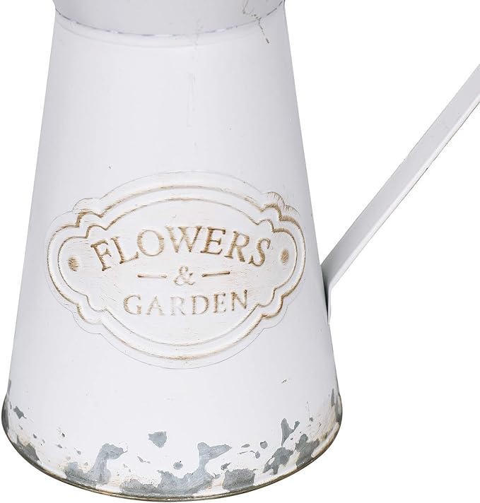 APSOONSELL Rustic Shabby Chic Vase Small Metal Vase Vintage Milk Jug Mini Pitcher Decorative Flower Vase Farmhouse Decor for Home, Kitchen, Bathroom