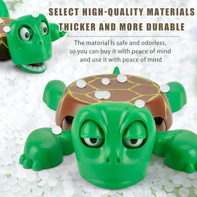 3D Pop-Up Eye Turtle Coasters - Surprise Stress-Relief Drink Coasters Set, Funny Desk Toys & Housewarming Gifts for Adults (Green-Stripe, Silent Version)