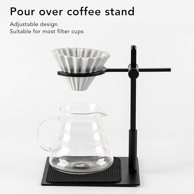 Miskall Coffee Dripper Stand, Pour Over Stand Coffee Station Adjustable Coffee Filter Stand Holder for Coffee Beer Drink Maker Portable
