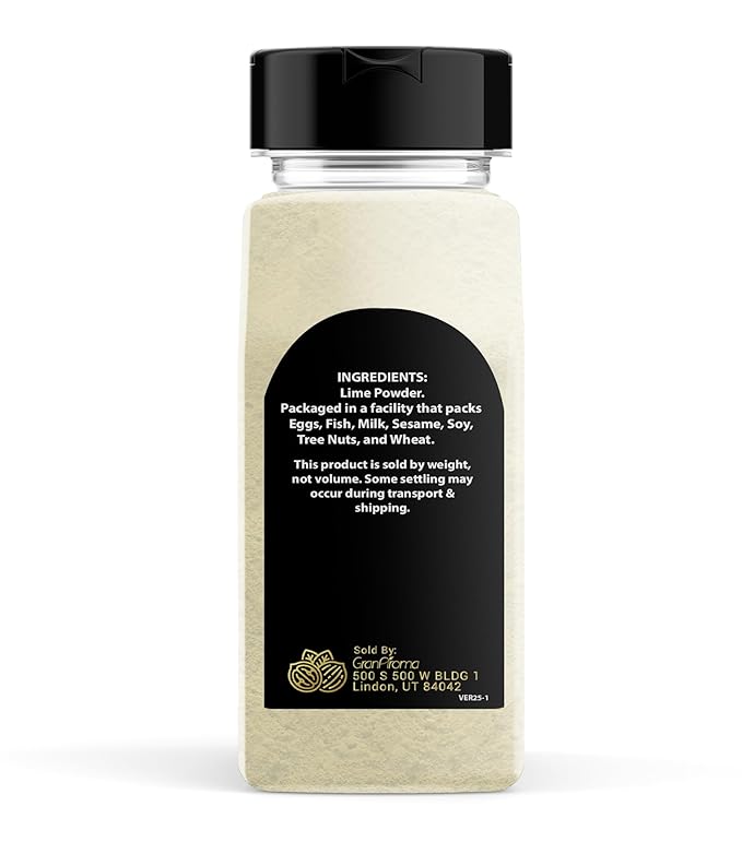 GranAroma Lime Powder, 9.6 oz, Sour & Flavorful, Water Soluble