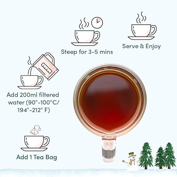 VAHDAM, Advent Calendar 2026 Tea Bags (240g/8.47oz) Limited Edition Holiday Gift Box - 24 Flavors, 5 Each | Christmas Advent Calendar 2026 for Adults | Advent Calendar 2026 Adult Women and Men