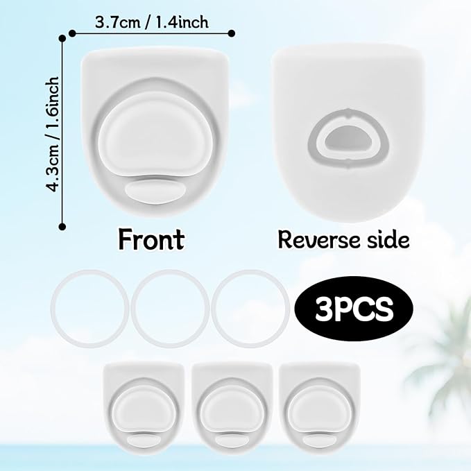 3 Sets Replacement Seal Gasket Stoppers for Owala Freesip Cap Mouth,Silicone O Sealing Ring Parts Water Bottle Top Lid Accessories for Owala Freesip 16/19/24/32/40oz（White）