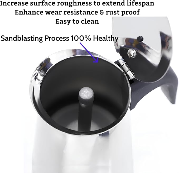 Stainless Steel Moka Pot, Gas/Electric Stovetop Espresso Maker, Percolator Coffee Pot Italian Percolator Cuban Café Brewing, Greca Coffee Maker (12CUP 600ml)