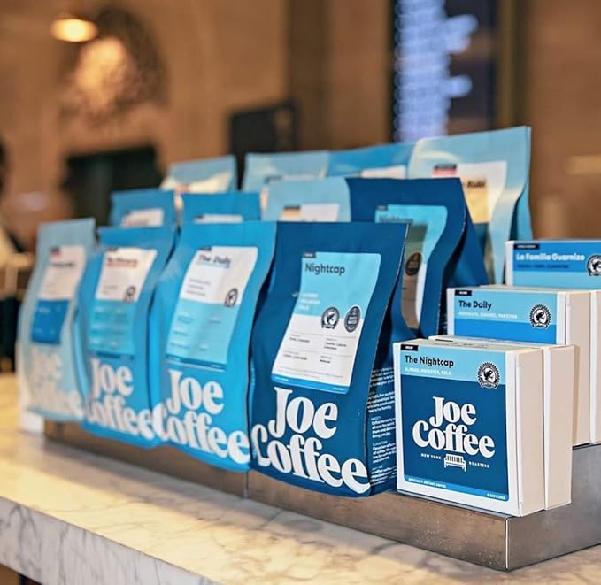 Joe Coffee Company - The Daily Whole Bean Specialty Coffee, 12 oz Bag | NYC Roaster, Rainforest Alliance Certified, Kosher, Climate-Friendly,