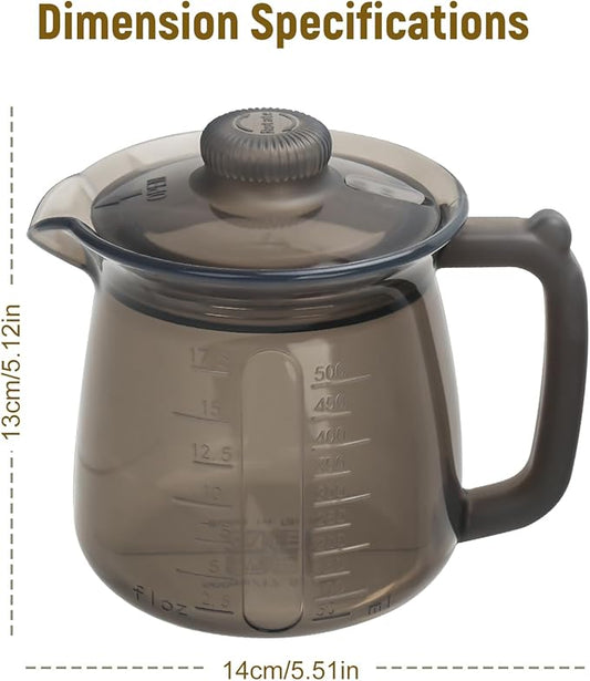 silicone Milk Frothing Pitcher, 500ml/16.9 oz multi-functional Milk Frother Cup with Clear Scale, Coffee Bar Cappuccino Espresso Machine Accessories, Milk Jug Coffee Frother Cup