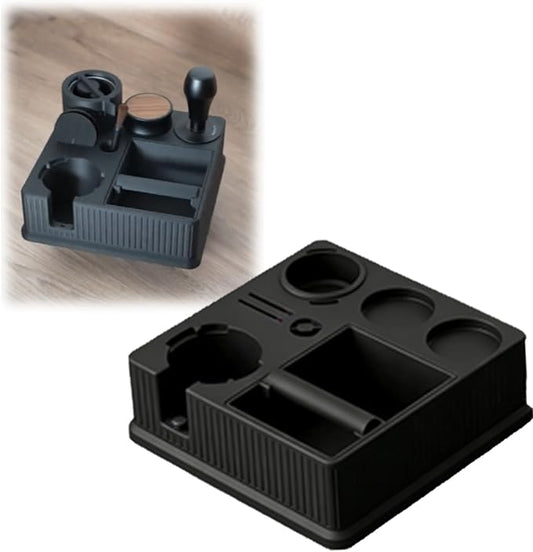 For 58mm Tamping Station Espresso Tamping Station And Knock Box,ALL in 1 Espresso Organizer Station,Multifunctional Tamper Station,Distributor Espresso Accessories