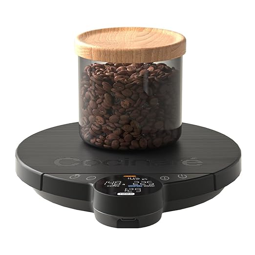 Cocinare Balance Lite Coffee Scale with Timer, 3kg/0.1g Precision Digital Scale for Pour-Over, Espresso & Drip, 3 Brewing Modes (Assist, Weigh, Competition), Adjustable Ratios & Flow Rate, Black