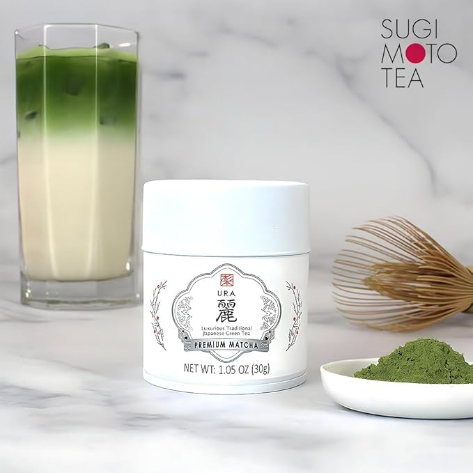 SUGIMOTO TEA Matcha Premium Grade Japanese Matcha Powder "URA" 1.05 oz (30 g)