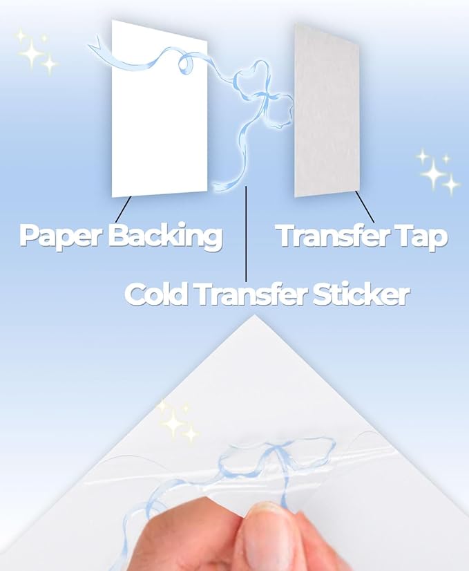 Bows Stickers for Custom Owala Accessories - Cute Tumbler Decals, Fits 24oz Urban Outfitters Owala Bottles (Ocean Breeze Bow, Blue)
