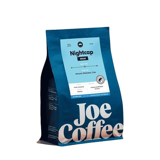 Nightcap Decaf - Roasted by Joe Coffee Company - Whole Bean Coffee - 6 Ounce Bag