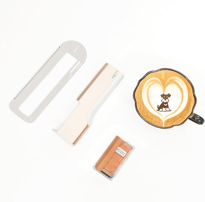 LLRH Latte Art Food PrintPen DIY Image for Coffee Beer Cocktails Macaron Cookie, Bluetooth, for Home, Small Shops (Brown)