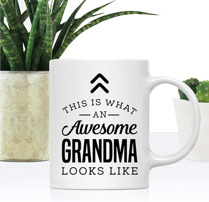Andaz Press 11oz. Ceramic Coffee Tea Mug - Thank You Gift, Awesome Grandma Mug - Birthday & Idea - Includes Gift Box