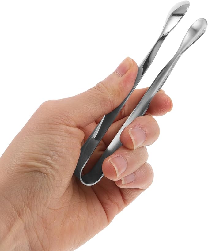 Stainless Steel Sugar Cube Holder with Roll-top Lid and Tongs Square Seasoning Jar for Tea Coffee Sugar for Home and Office Use