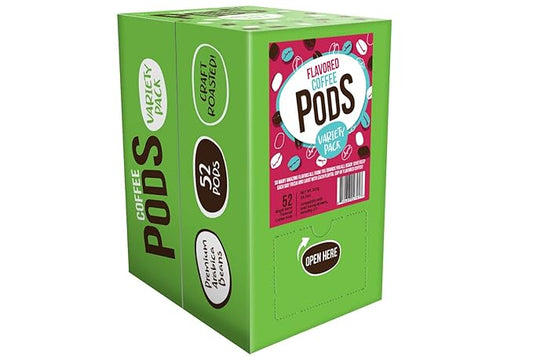 Coffee Pod Variety Packs Flavored Sampler, Assorted, Compatible with 2.0 K-Cup Brewers, Variety Pack, 52 Count (Pack of 1)
