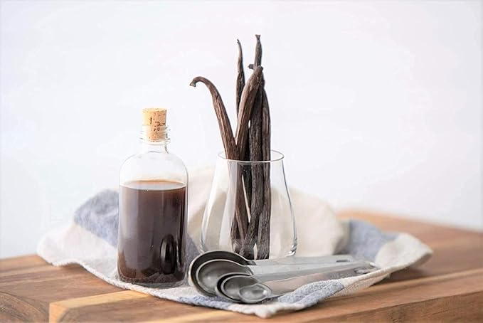 32 oz Pure Vanilla Extract - 100% Real Vanilla Extract - For Cooking, Drinks & Desserts - 100% Vegan, Sugar Free & Kosher - Non-GMO & Gluten-Free - Native Vanilla