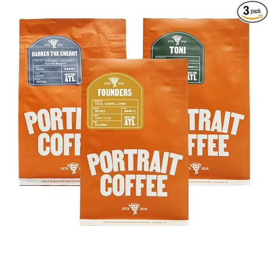 Bean Box Sampler - Roasted by Portrait, 3-Pack, Whole Bean Coffee, Gourmet Coffee