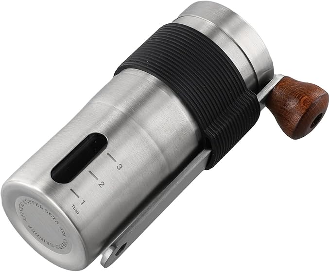 Deskbloom Manual Coffee Grinder Stainless Steel Portable Hand Crank Adjustable Coarseness Conical Burr for Espresso Pour Over Drip Cold Brew