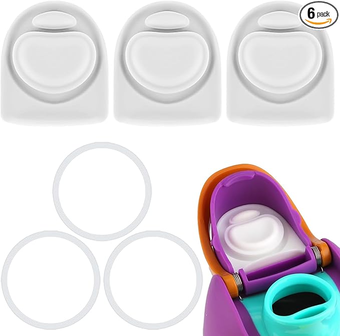 3 Sets Replacement Seal Gasket Stoppers for Owala Freesip Cap Mouth,Silicone O Sealing Ring Parts Water Bottle Top Lid Accessories for Owala Freesip 16/19/24/32/40oz（White）