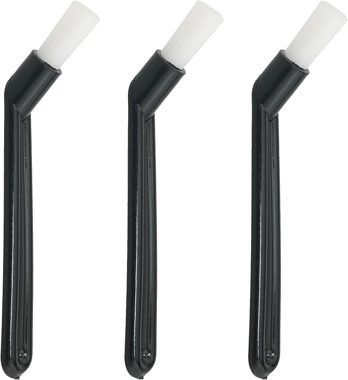 3PCS Coffee Machine Cleaning Brush Semi Automatic Bent Nylon Bristle Brush 25x10mm/0.98 x 0.39 inches Cleaning Brush Used for Coffee Grinders Milk Frothers Soy Milk Machines