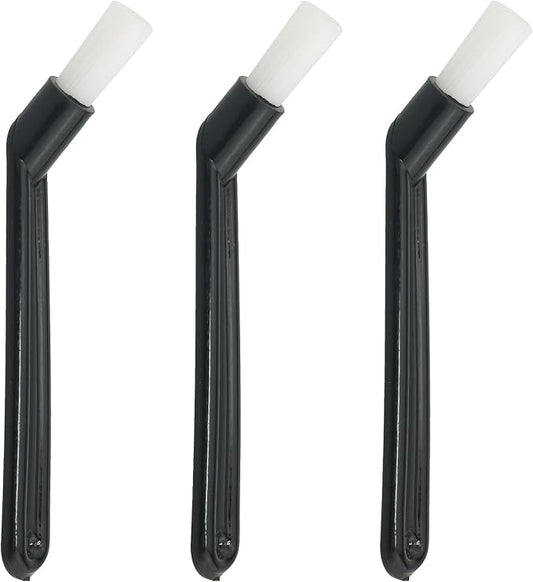 3PCS Coffee Machine Cleaning Brush Semi Automatic Bent Nylon Bristle Brush 25x10mm/0.98 x 0.39 inches Cleaning Brush Used for Coffee Grinders Milk Frothers Soy Milk Machines