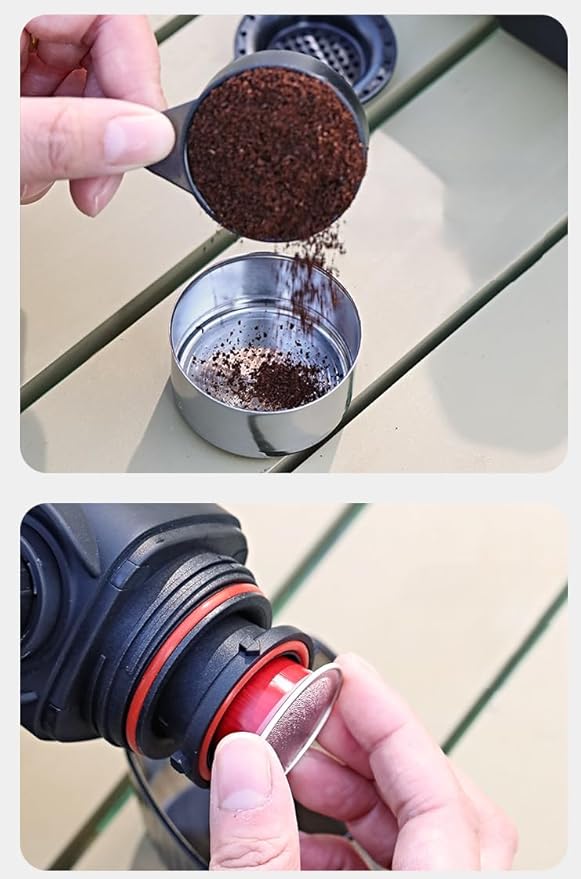 Car Portable Hand-press Coffee Maker for Maserati Ghibli Trofeo Hybrid 2020 2021 2022 2023 2024 2025, Vehicle Coffee Machines, Automobile Espresso Machines, Handheld Coffee Machine