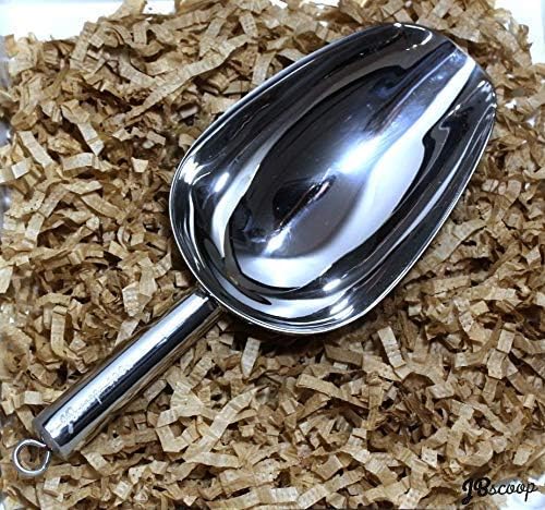 JBscoop Stainless Steel Ice Scoop, Small Metal Food Candy Scoop for Kitchen Bar Party Wedding - 6 Oz
