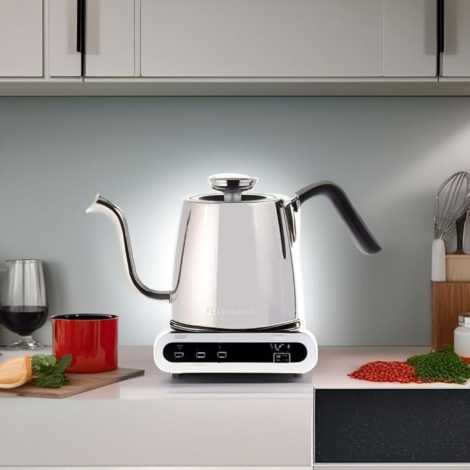 KitchenAid KNK1012SS Precision Gooseneck Stovetop Kettle, 1 Liter, Stainless Steel