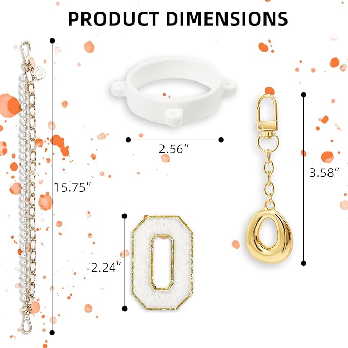 Letter Handle Strap Accessories with Cute Initial Charm Compatible with Owala Water Bottle 24oz 32oz 40oz Owala Kids