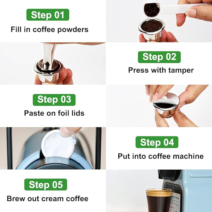 200Pcs Aluminum Foil Lids Seals for Reusable Nespresso Pods,Refillable Espresso Capsules Stainless Steel Coffee Pods Stickers Covers Seals Compatible for Nespresso Original Line Machines (200 Lids)