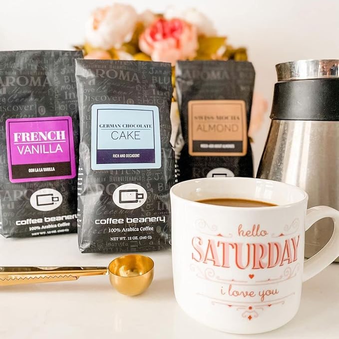 Vanilla Bean Flavored Coffee SWP Decaf, Specialty Arabica Coffee, Medium Roast, 12 ounce, Automatic Drip (Ground)
