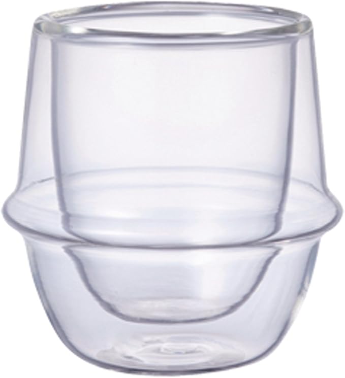KINTO 23104 KRONOS Double Wall Espresso Cup, 2.8 fl oz (80 ml), Heat Resistant Glass, Microwave and Dishwasher Safe, Gift Present